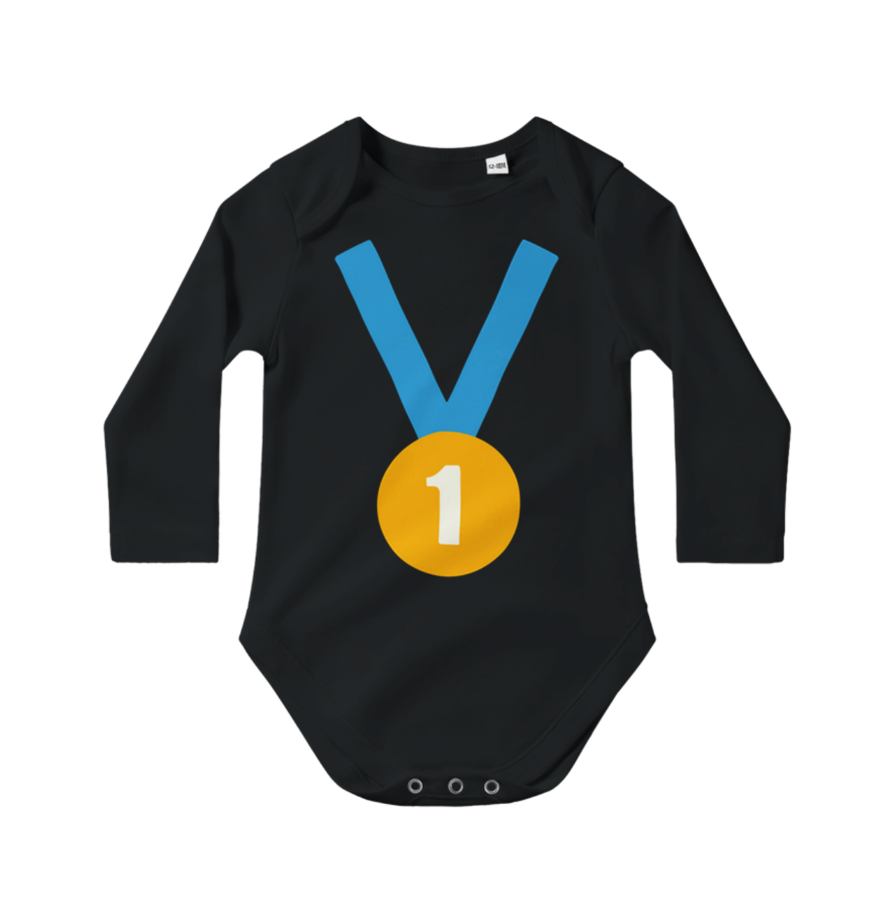 Winner Gold Medal Baby Long Sleeve Bodysuit