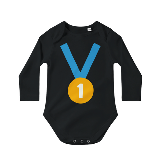 Winner Gold Medal Baby Long Sleeve Bodysuit